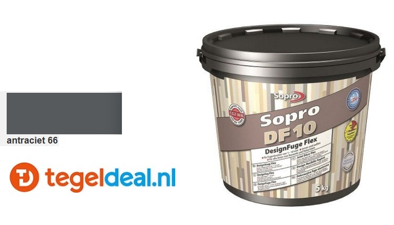 Sopro DF 10 - Designvoeg Flex 1-10 mm / ANTRACIET 66- emmer 5 kg / art. 1060-05 