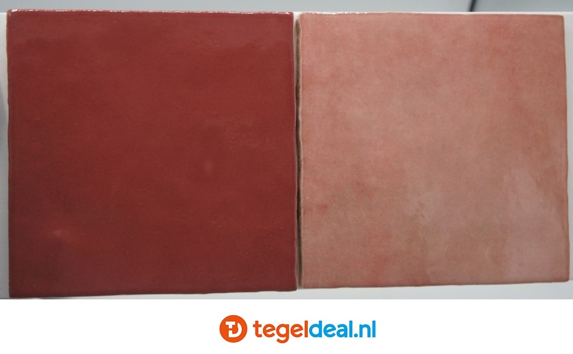 Equipe, Artisan Rose Mallow, 13x13 cm, art 24456, handvorm wandtegels
