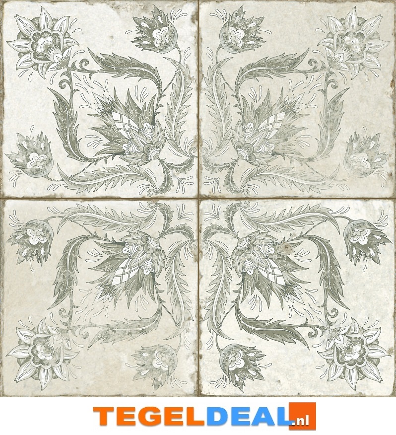 Peronda, Fs Ivy Sage, 45x45 cm, vintage patroontegels