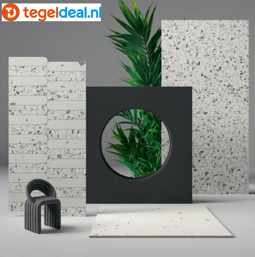 VLT en TRT DOM Kado, terrazzolook tegels VLT en TRT DOM Kado, terrazzolook tegels