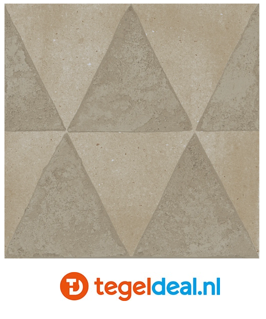 Marazzi ArtCraft SABBIA Triangoli, 20x20 cm MH0U,  terracottalook decortegels 