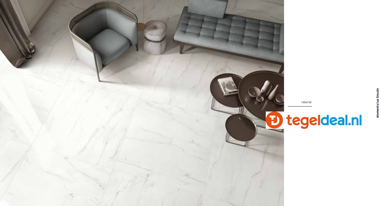 VLT KEOPE Elements Lux, LINCOLN Lappato, 120x120 cm