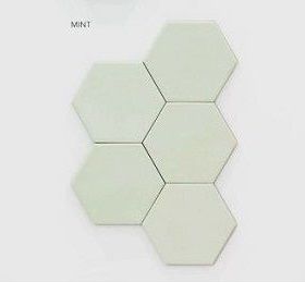 OPRUIMING :  3,44 m2 Equipe, Kromatika, Mint, 11,6x10,1 cm, 26468, hexagon vloer- wandtegels - 3,44 m2 voor 175,00 euro  