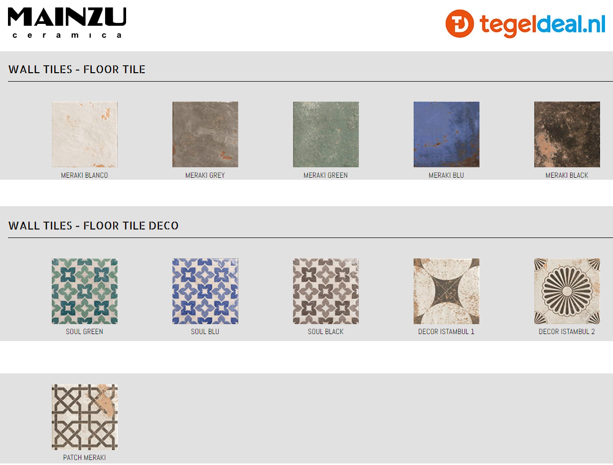 Mainzu, Meraki, 20x20 cm, vloer- en wandtegels Mainzu, Meraki, 20x20 cm, vloer- en wandtegels