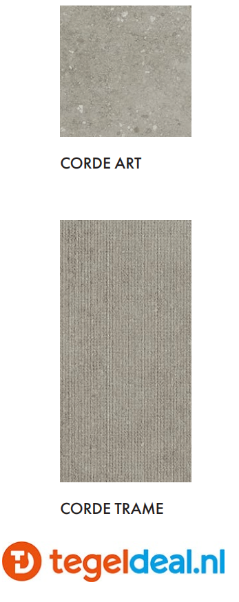 SIL Ceramiche, Pisé CORDE ART, 60x60 cm, natuursteenlook tegels - €36,50/m2 / Palletdeal op aanvraag