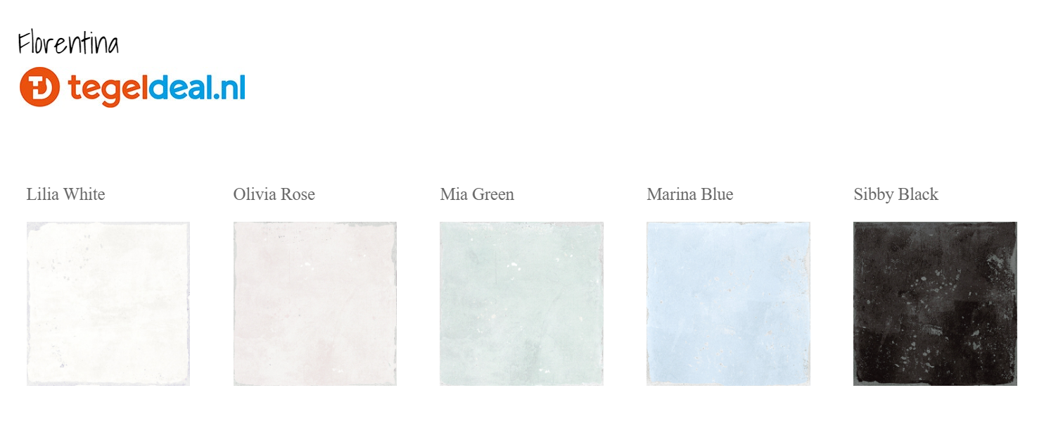 VLT / WDT Nanda Tiles, Florentina, 15x15 cm, patroontegels VLT / WDT Nanda Tiles, Florentina, 15x15 cm, patroontegels
