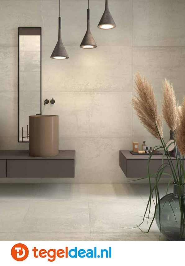 Castelvetro, Materika Project BIANCO 60x60 cm, 02CMK60R1 - € 29,50 per m2, betonlook tegels