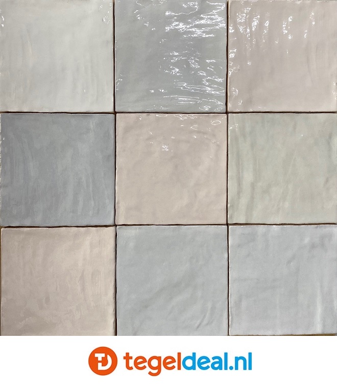 Equipe, La Riviera MELANGE, 13,2x13,2 cm, art. 25863, handvorm wandtegels
