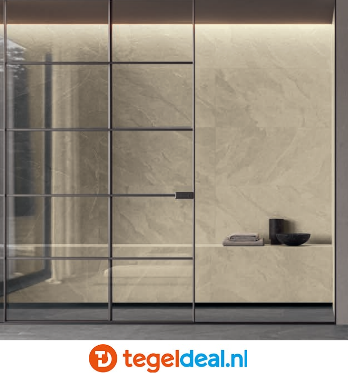 Ermes Aurelia, Ark Corda, 80x80 cm Nat., natuursteenlook tegels