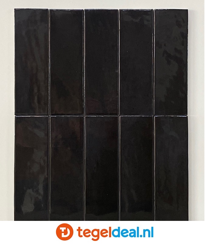 Equipe, Coco BLACK HAT Gloss, 5x15 cm, art. 27991, wandtegels