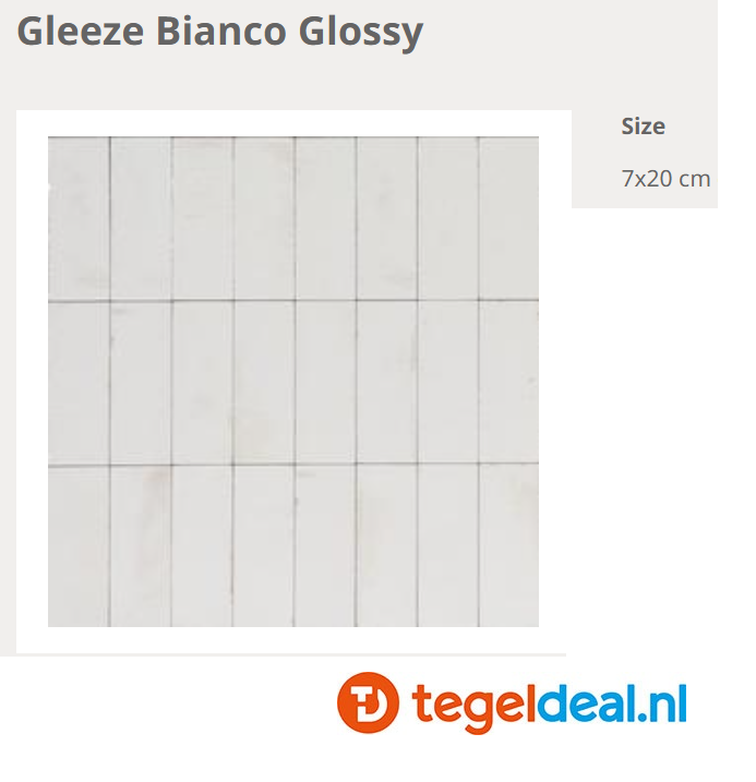 WDT Ragno Gleeze BIANCO, 7,5x20 cm, R8GY