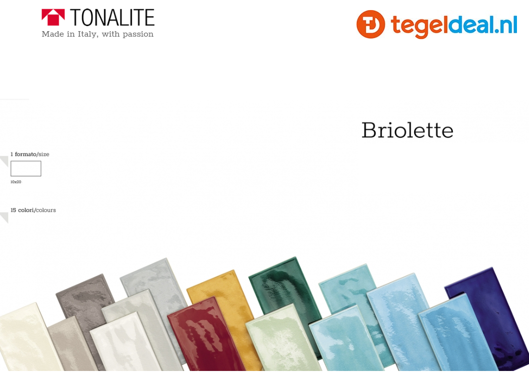 Tonalite, Briolette, 10x20 cm, wandtegels