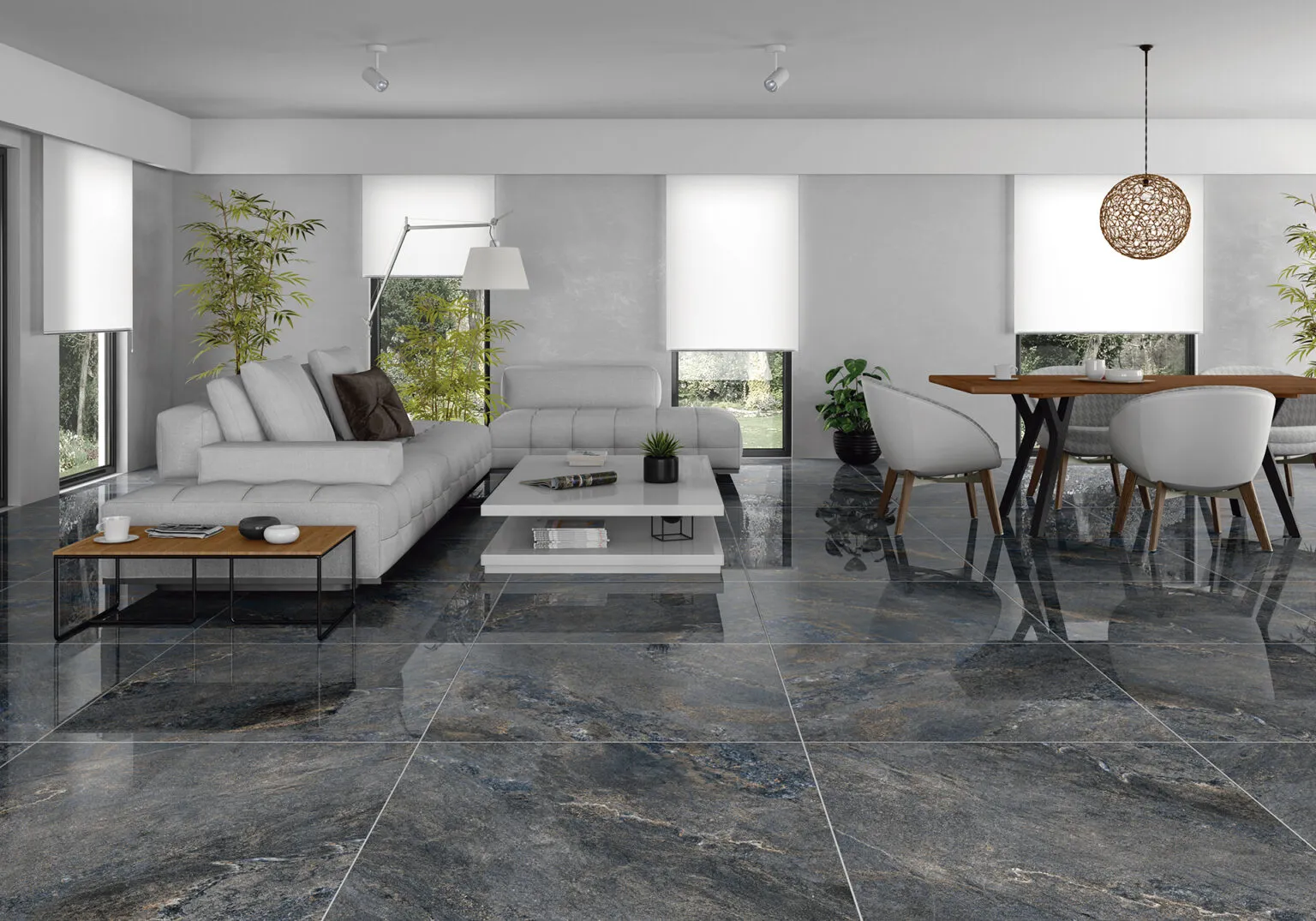 Villa, Saggitae LIGHT en DARK, 60x120 cm Polished, marmerlook tegels - €39,50 per m2 