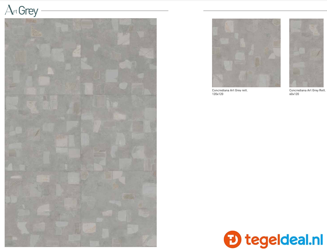 SIL Ceramiche, Concrediana ART GREY, 120x120 cm Natural