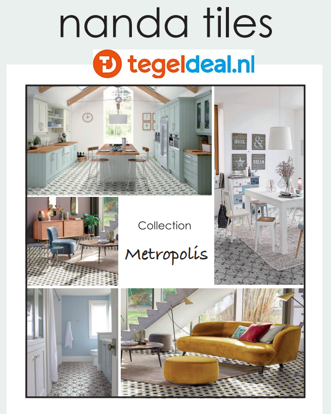 Nanda Tiles, Metropolis, 20x20 cm, patroontegels 
