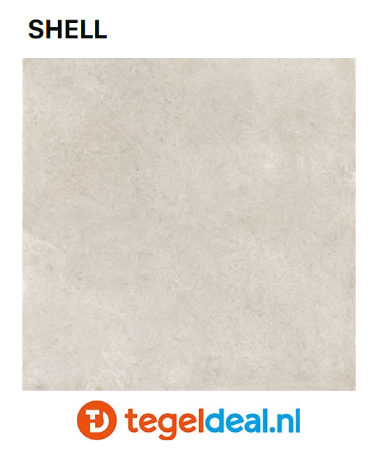 Supergres Epika Shell, 120x120 cm, SH12, natuursteenlook tegels