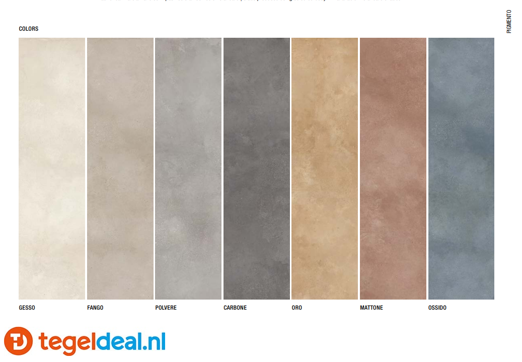 Fondovalle Pigmento, CARBONE, 80x80x0,85 cm, PGM205, cementlook tegels