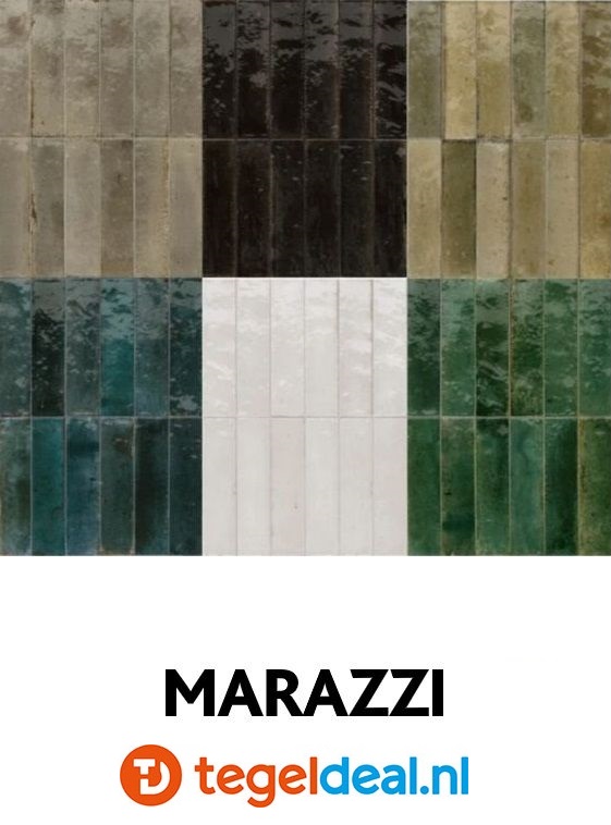 Marazzi Lume Black, LUX M6RP, 6x24 cm