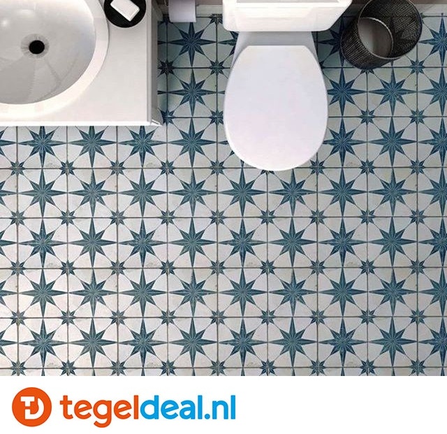 Peronda, Fs Star Blue, 45x45 cm, vintage patroontegels