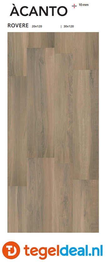 Serenissima Acanto Rovere, 20x120 cm, houtlook tegels