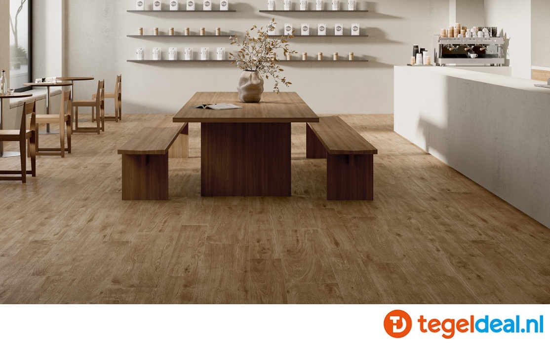 SIL Ceramiche, Royal Oak, BROWN, 20x120 cm, houtlook tegels - €38,50 per m2 / Palletdeal op aanvraag