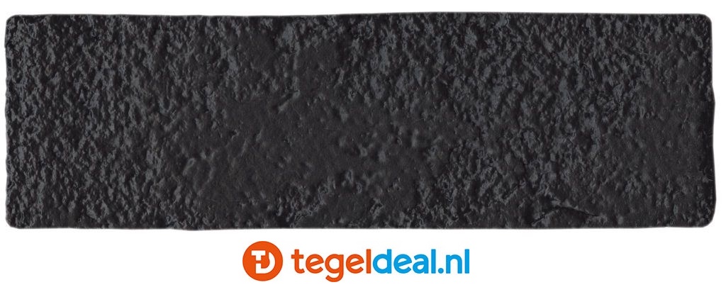 WDT Nanda Tiles, Brick20, 6x20 cm, zwart en wit