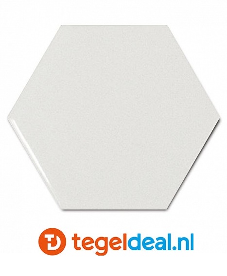 OPRUIMING : 1,22 Equipe, Scale Hexagon WHITE, 12,4x10,7 cm, 21911, hexagon wandtegels - 1,22 m2 voor 25,00 euro 