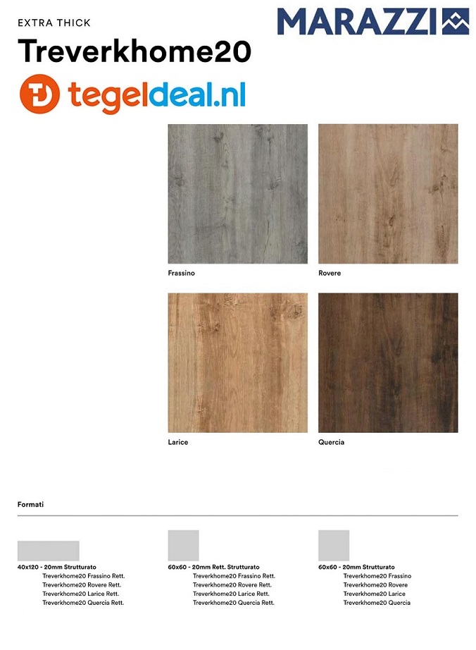 VLT Marazzi Treverkhome, Rovere, 20 x 120 cm MJWF