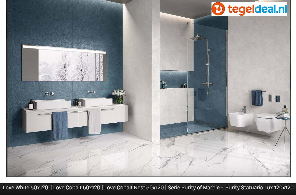 Supergres Purity of Marble, Statuario Lux, 60x120 cm, marmerlook tegels Supergres Purity of Marble, Statuario Lux, 60x120 cm, marmerlook tegels