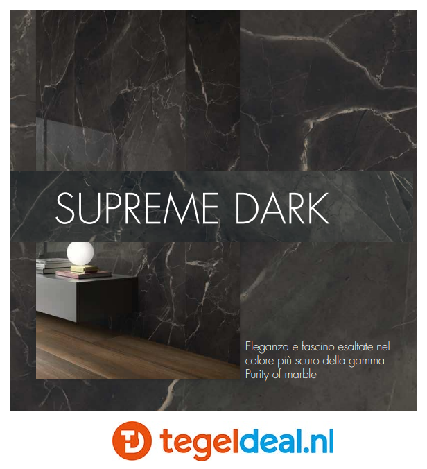 VLT Supergres Purity of Marble, Supreme Dark Lux, 75 x 75 cm