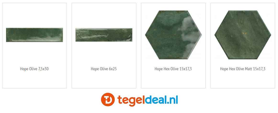 Ribesalbes Hope OLIVE, 6x25 cm handvorm wandtegels - OP VOORRAAD Ribesalbes Hope OLIVE, 6x25 cm handvorm wandtegels - OP VOORRAAD