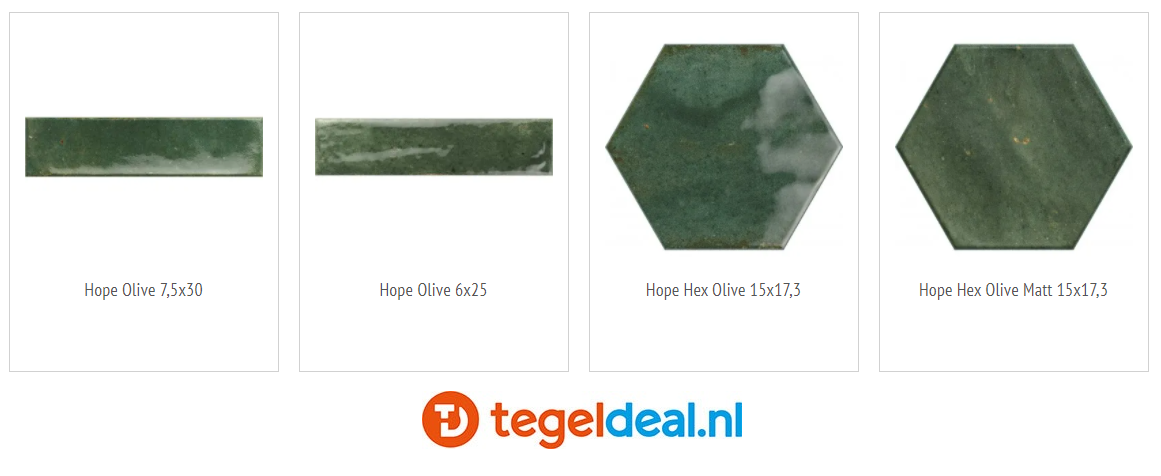 WDT Ribesalbes Hope OLIVE glans, 6x25 cm OP VOORRAAD