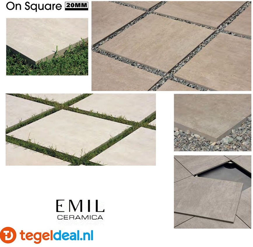 Emil,  On Square, cementlook tegels