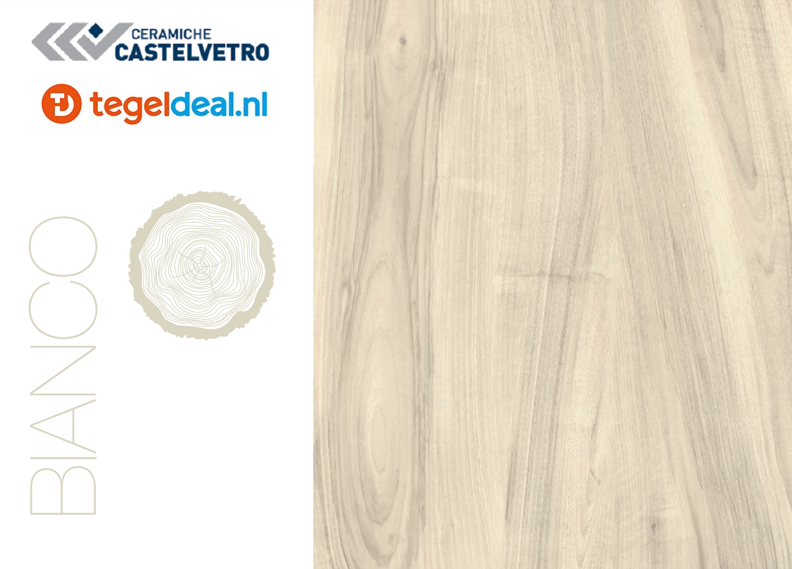 Castelvetro More Bianco, 30x120 cm, CMR32R1, houtlook tegels