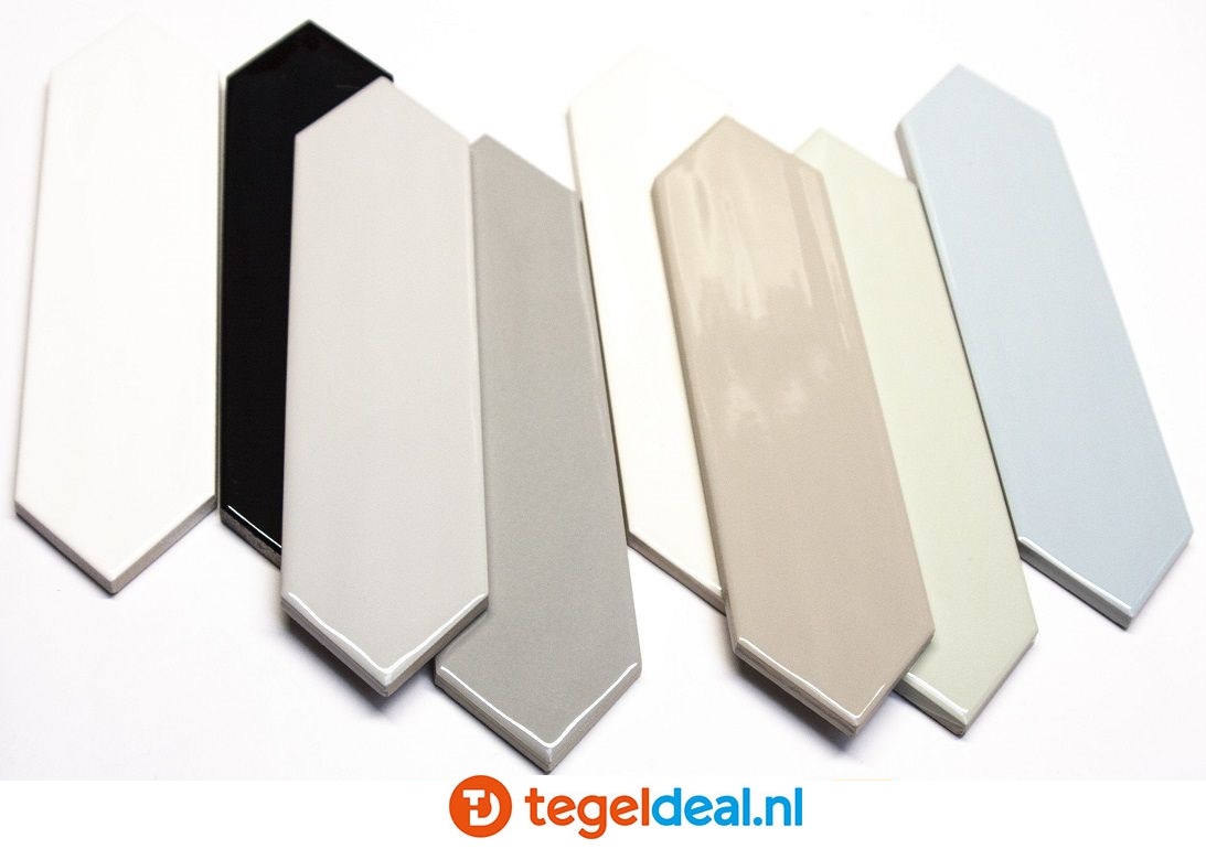 Tonalite, Dart, 7x28 cm pijlvormige wandtegels Tonalite, Dart, 7x28 cm pijlvormige wandtegels