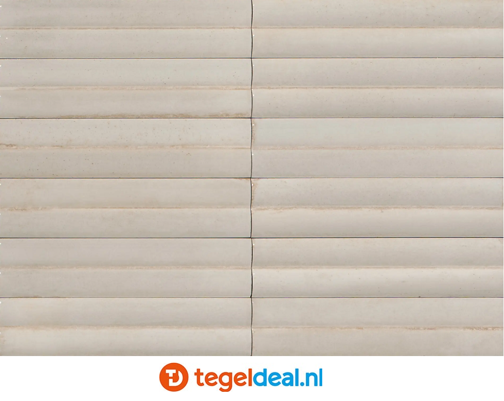 Marazzi Lume BONE, 6x24 cm Swing 3D MP91, wandtegels met reliëf