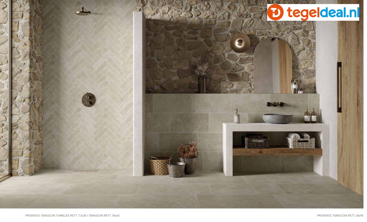 SIL Ceramiche, Provence Tarascon, 90x90 cm, natuursteenlook tegels