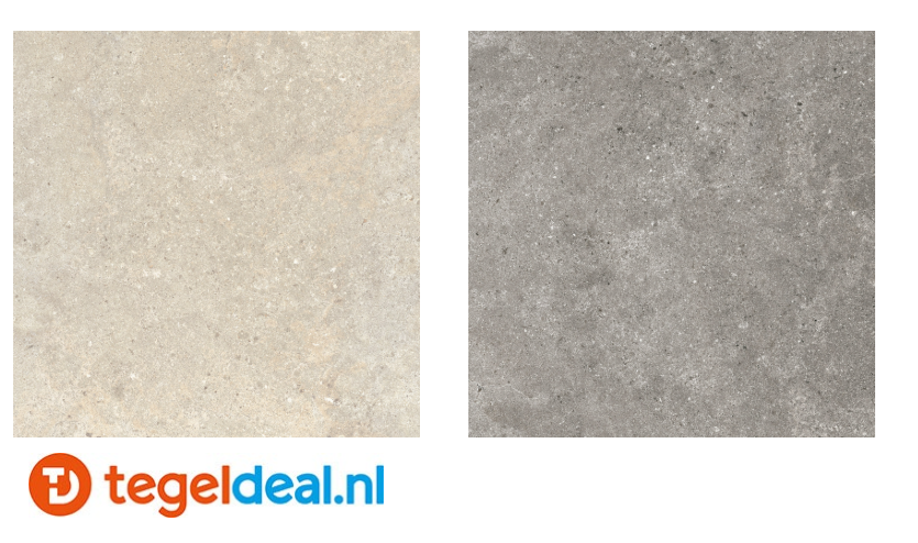 ACTIE - Baldocer Stoneland, IVORY, 80x80x2 cm OUT, natuursteenlook terrastegels
