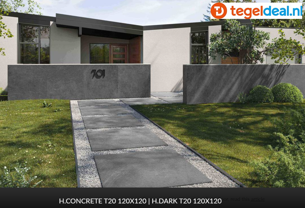Supergres H.24 Concrete, 60x60x2 cm HCT6, OUTDOOR terrastegels