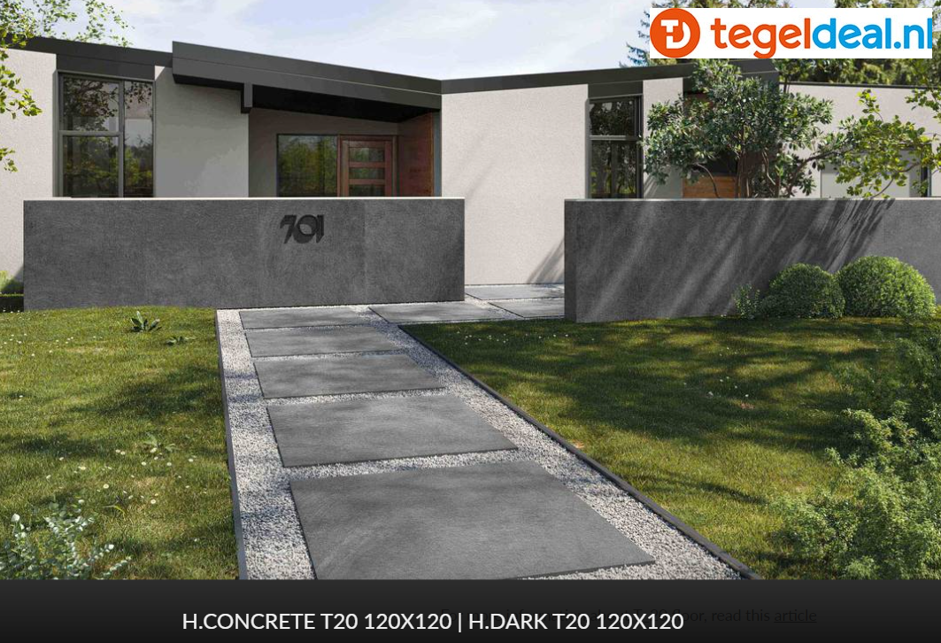 TRT Supergres H.24 Concrete, 120x120x2 cm HCT1, OUTDOOR terrastegels