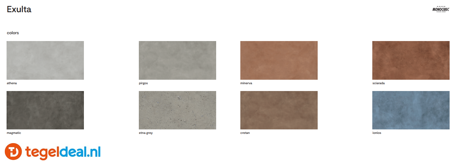 Monocibec, Exulta, terracotta-look tegels