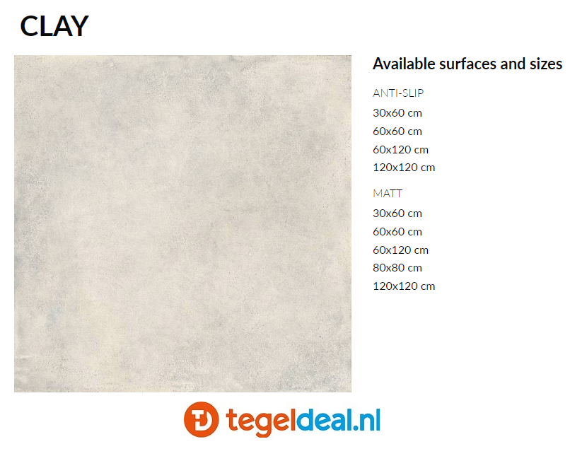 VLT Supergres Your Match CLAY, 30x60 cm, MCY3 cementlook tegels