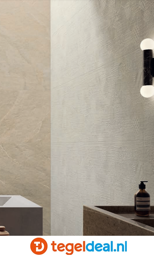 Ermes Aurelia, Ark Gesso, 30x60 cm Nat., natuursteenlook tegels