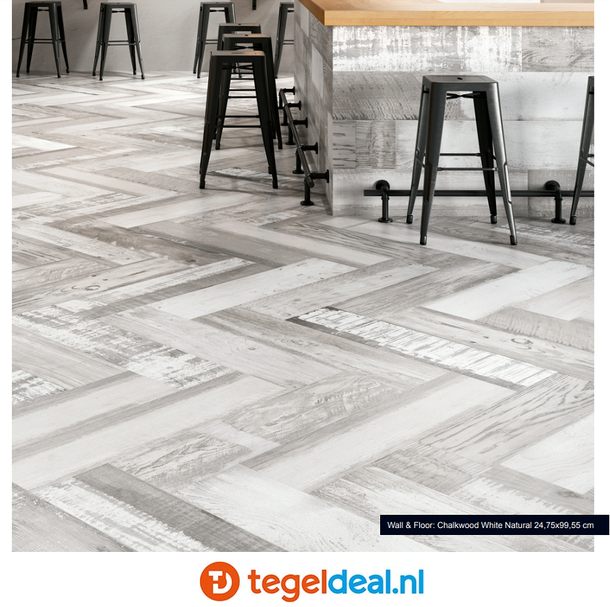 VLT Aparici Chalkwood 25x100 cm, vintage houtlook tegels