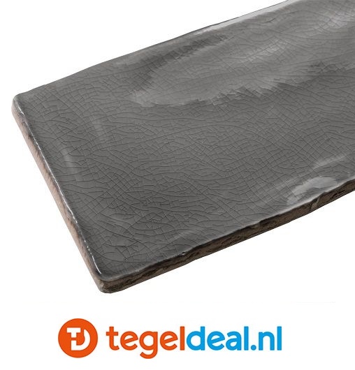Equipe, Masia GRIS OSCURO Crackle, 7,5x15 cm, art 20906, wandtegels