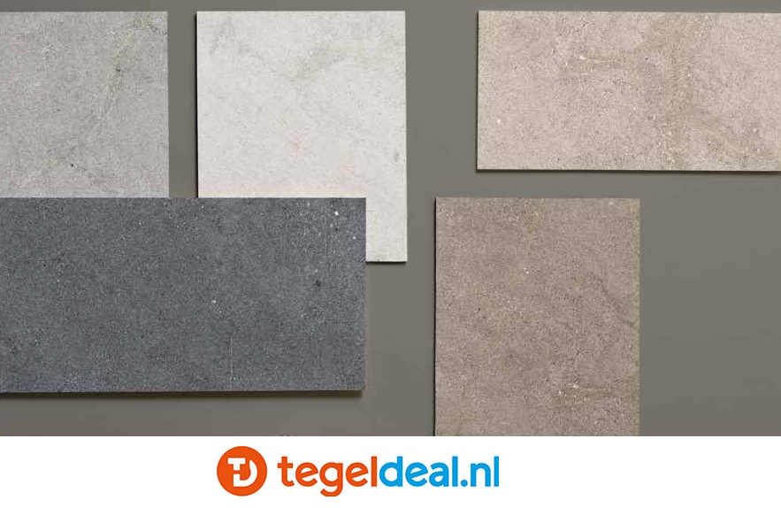 Marazzi Naturalia, natuursteenlook tegels - 5 kleuren - 4 formaten 