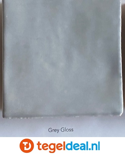 WOW Design, Fez GREY Gloss, 6,2x12,5 cm handvorm wandtegels