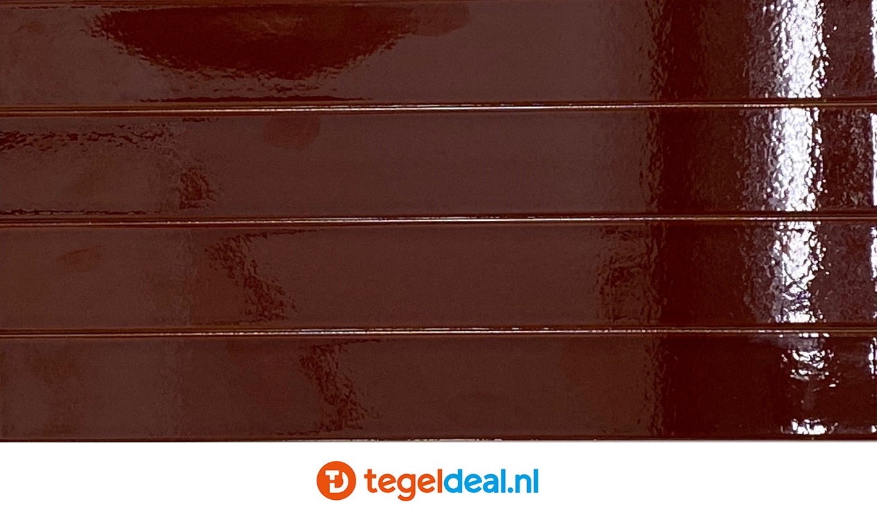 Equipe, Vitral CARAMEL REACTIVE, 5x40 cm, art. 31167, glanzende wandtegels 