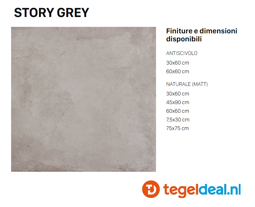 VLT Supergres Story Grey, 45 x 90 cm