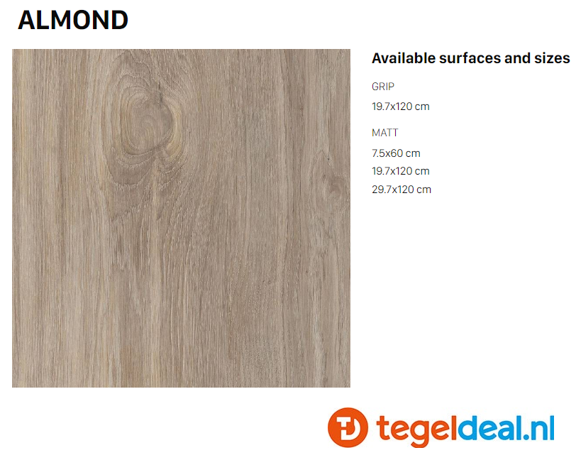 VLT Supergres Natural Appeal Almond, 7,5 x 60 cm